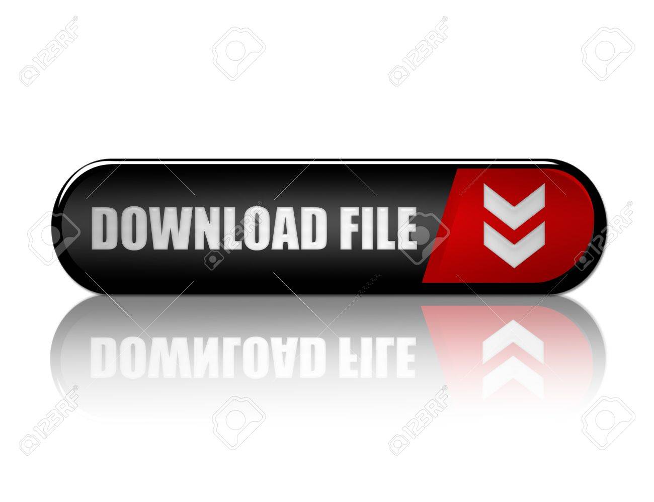 Black Red And White Download File Button With Reflection Over Stock Photo Picture And Royalty Free Image Image