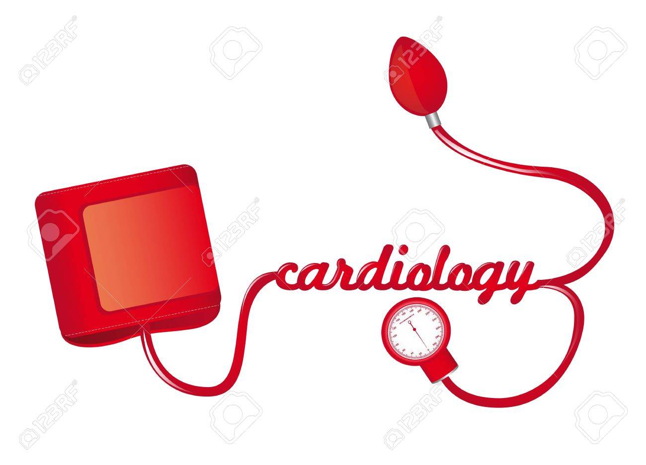 循環器本文イラスト赤血圧計のイラスト素材 ベクタ Image