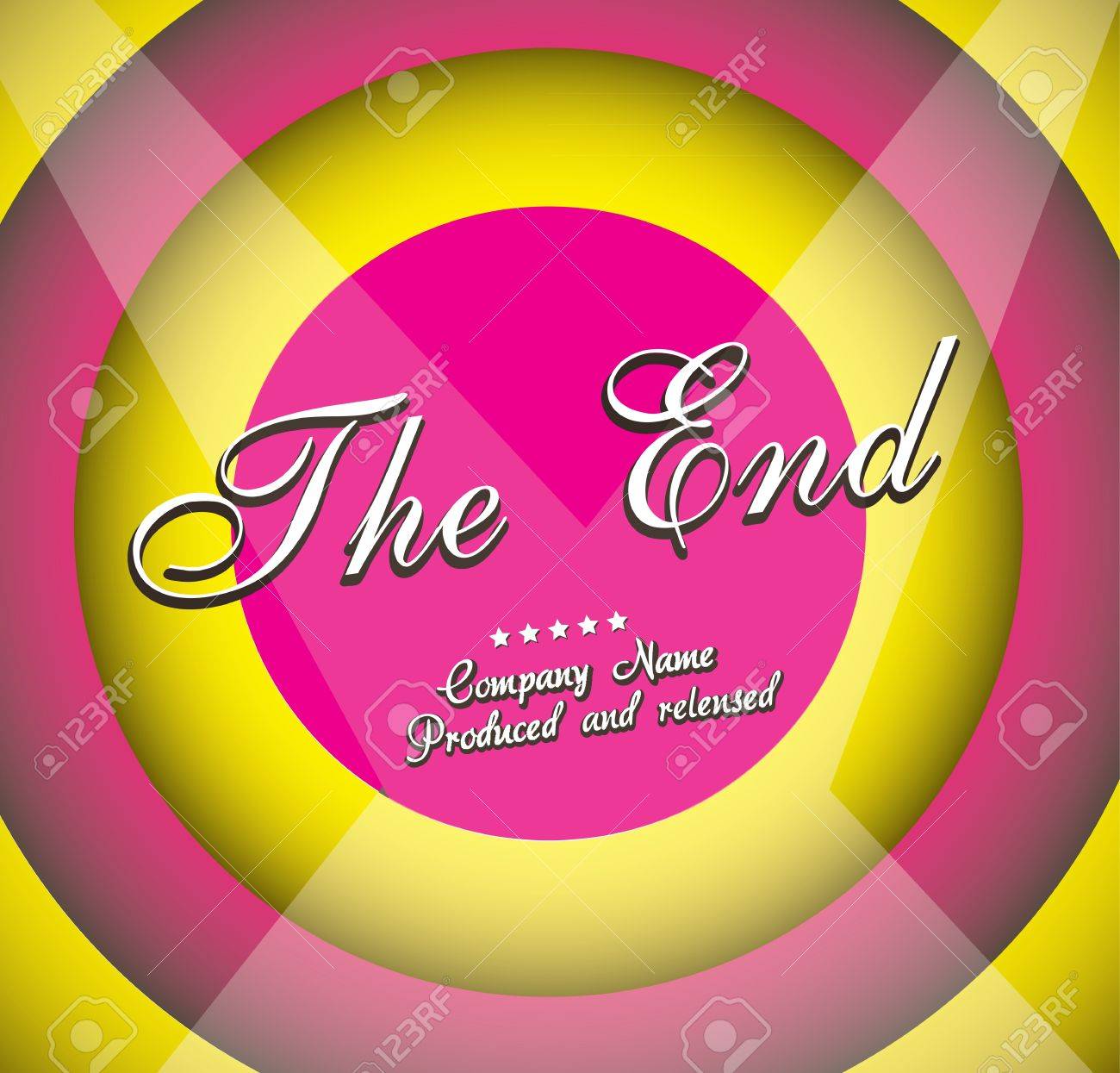 colors movie ending screen with ligth vector illustration royalty