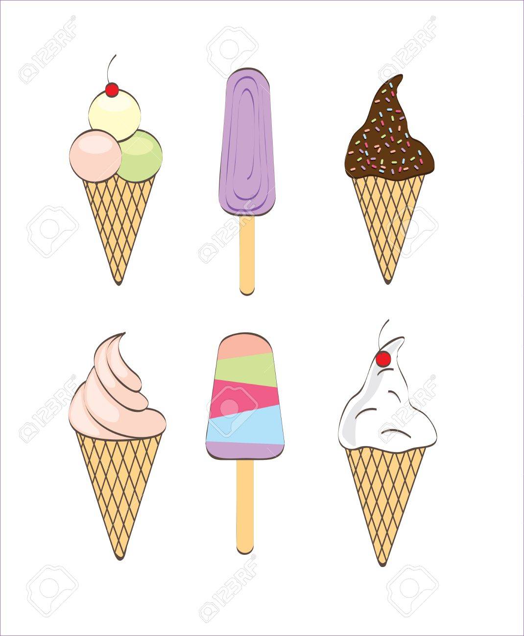 白い背景ベクトル イラストかわいいアイス クリーム のイラスト素材 ベクタ Image 白い背景ベクトル イラストかわいいアイス クリーム のイラスト素材 ベクタ Image
