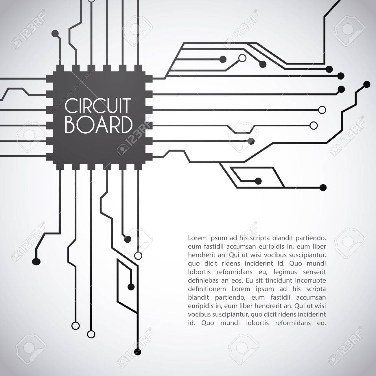 circuit board design over gray background vector illustration circuit board designs