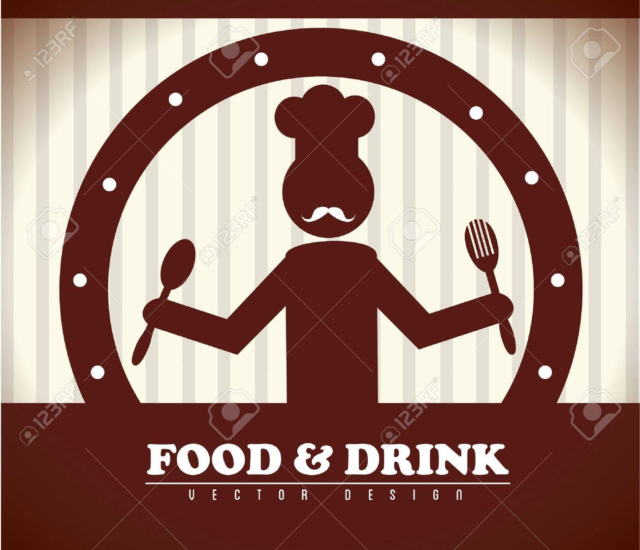 食べ物や飲み物の茶色の背景ベクトル イラストのイラスト素材 ベクタ Image