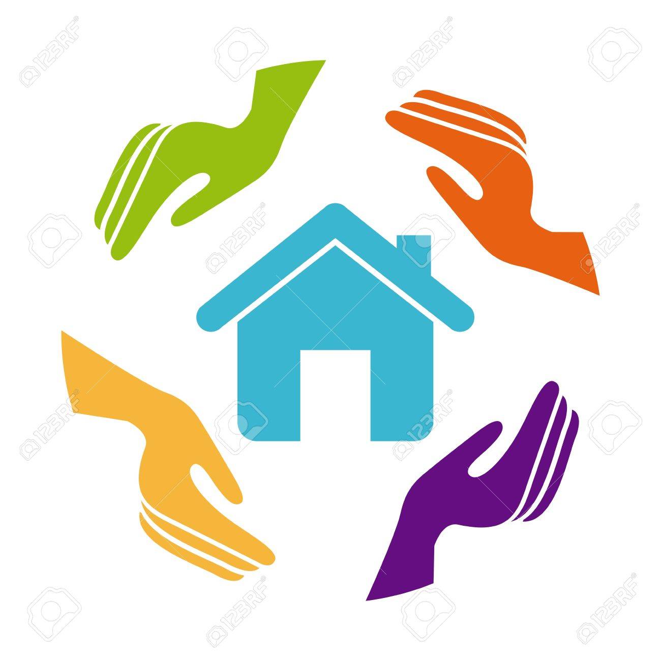 Versicherung Von Haus Auf Weissem Hintergrund Lizenzfrei Nutzbare