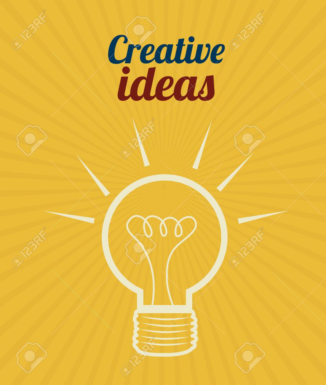 creative ideas design over orange background vector illustration creative background ideas