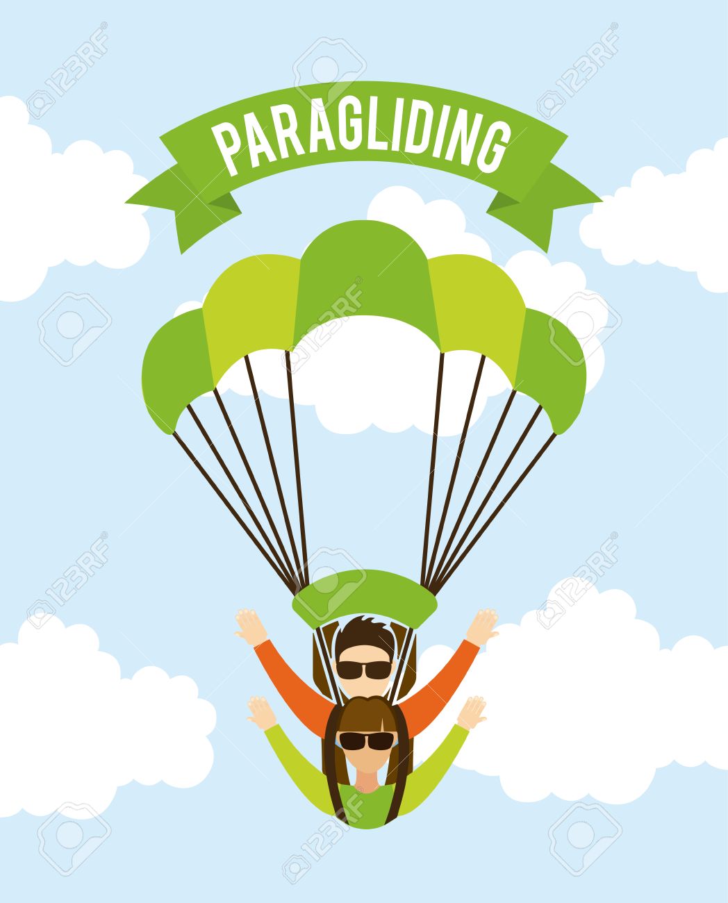 Paragliding Sport Design Vector Illustration Royalty Free Svg Cliparts Vectors And Stock Illustration Image