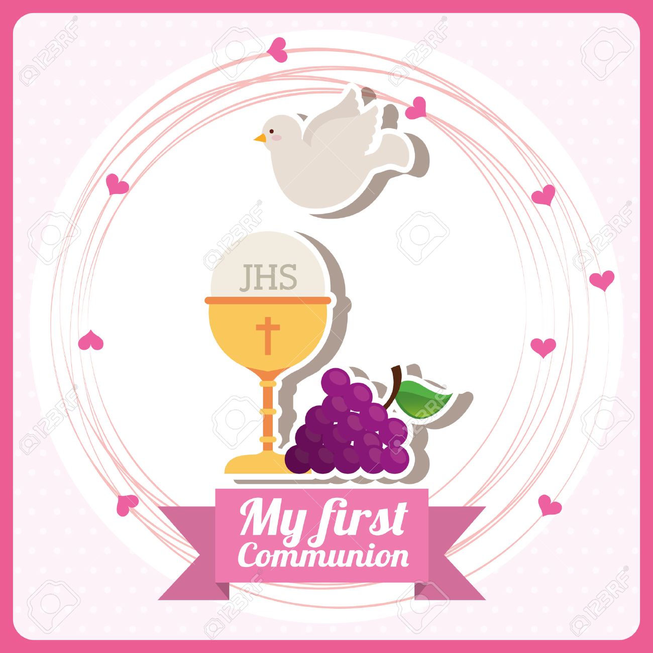 mi primera comunión de diseño ilustración vectorial gráfico eps10