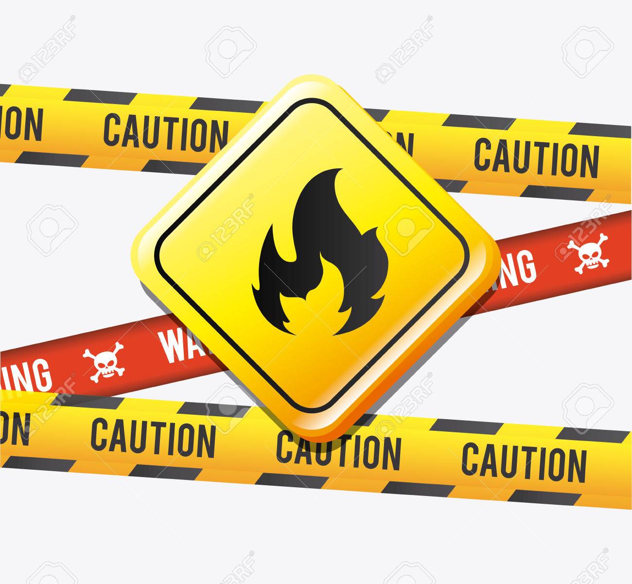 危険と注意デザイン 看板 ベクトル イラストのイラスト素材 ベクタ Image