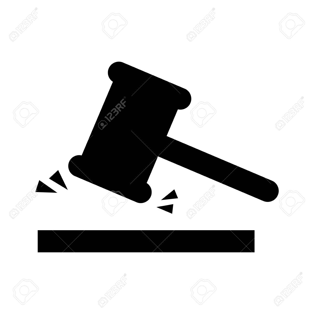 judge gavel isolated icon