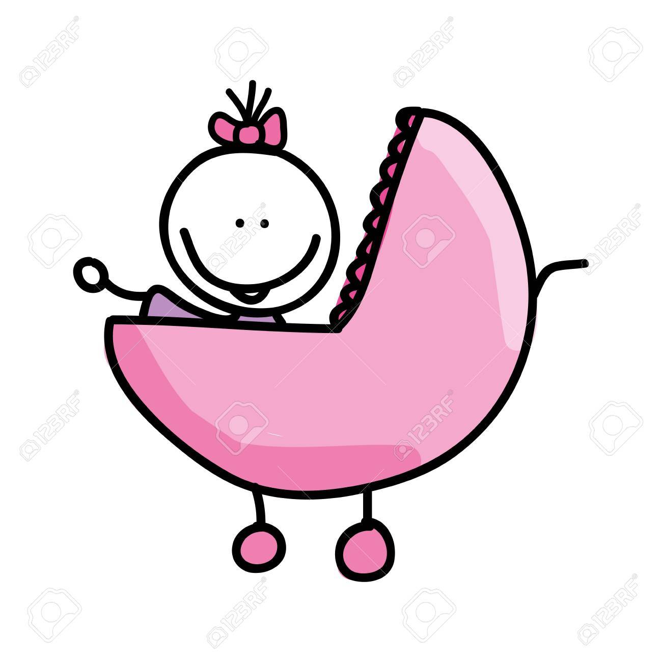Baby In Car Drawing Isolated Icon Design Vector Illustration Royalty Free Cliparts Vectors And Stock Illustration Image