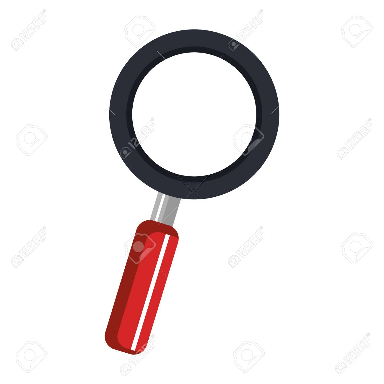 虫眼鏡は フラット アイコン ベクトル イラストレーション グラフィックを分離しました のイラスト素材 ベクタ Image