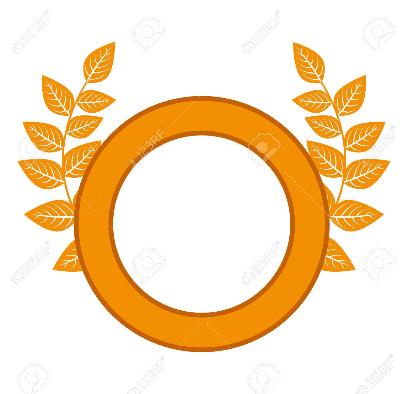 花輪金賞アイコン ベクトル イラスト デザイン のイラスト素材 ベクタ Image