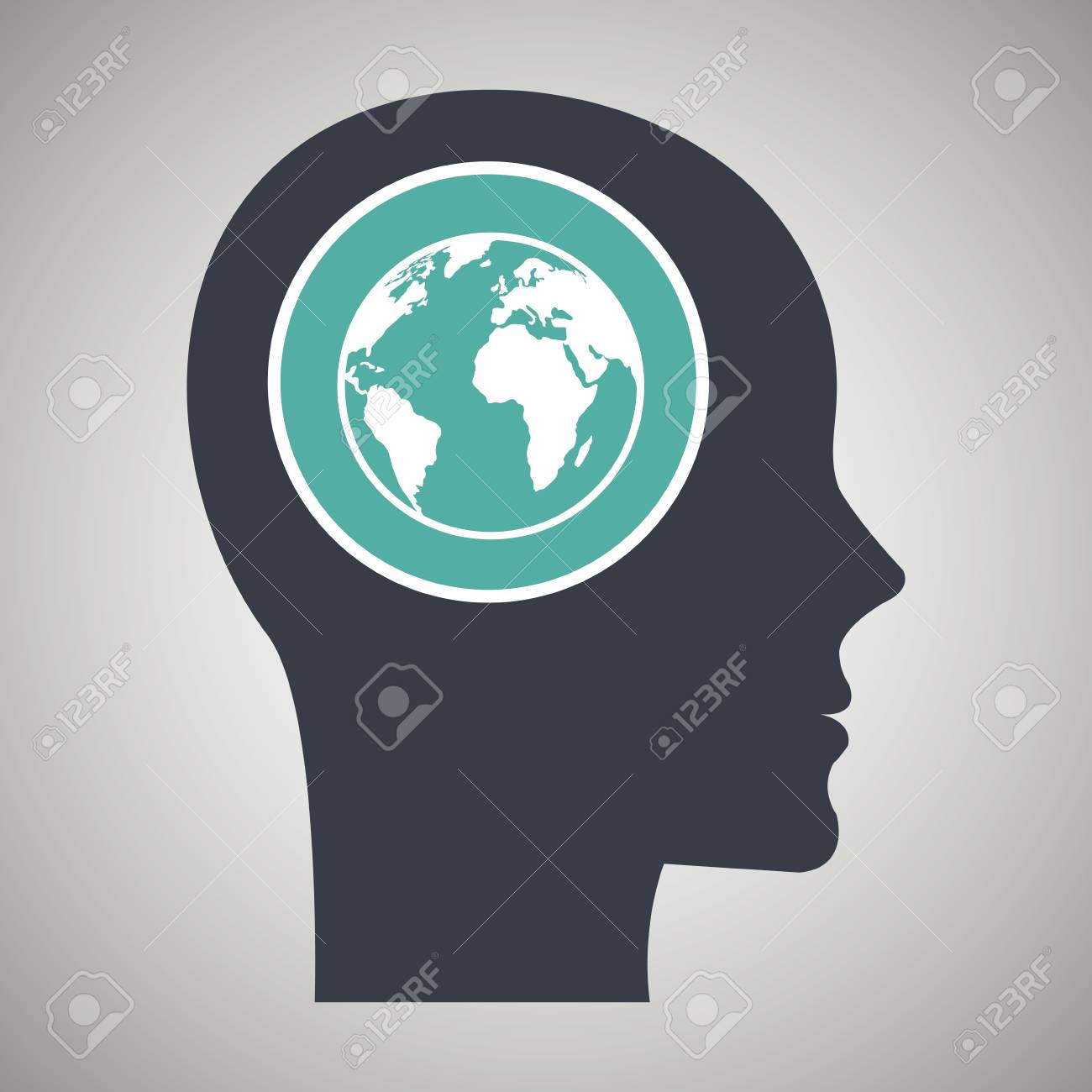 世界地球世界地図シルエット デザインのベクター イラストのイラスト素材 ベクタ Image