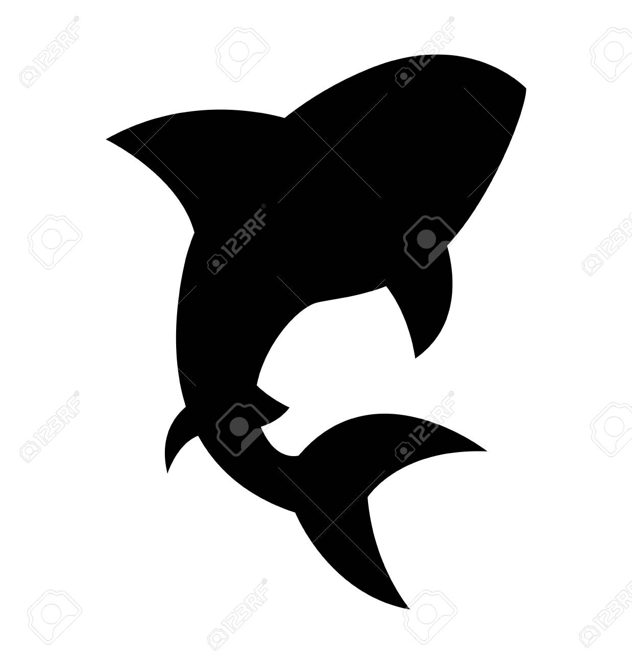 サメ信号シルエット アイコン ベクトル イラスト デザイン のイラスト素材 ベクタ Image