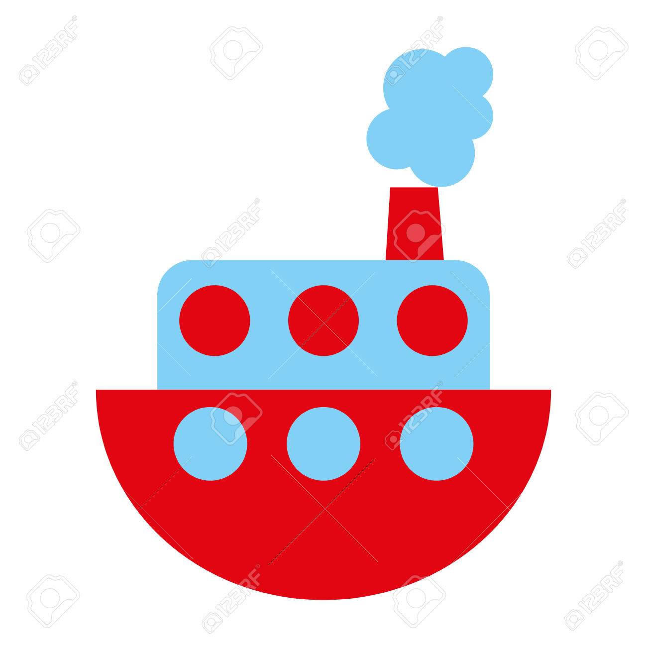 ボート グッズ子供ベクトル イラスト デザインを出荷します のイラスト素材 ベクタ Image