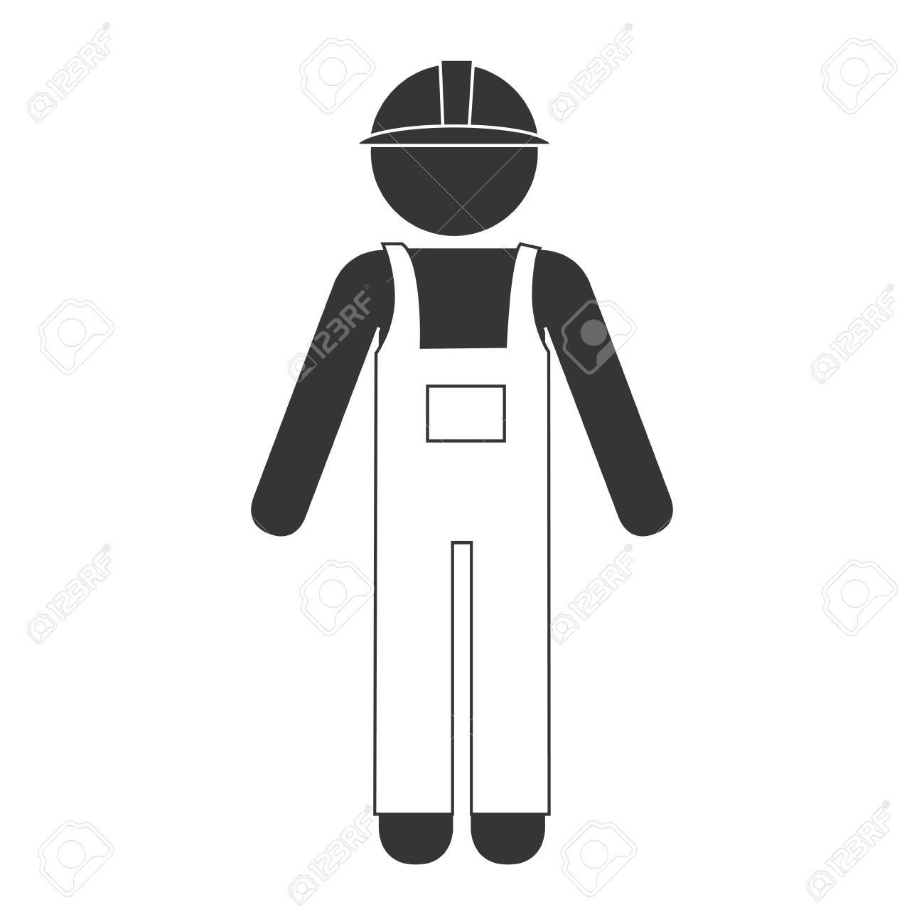builder construction worker helmet man vector graphic isolated