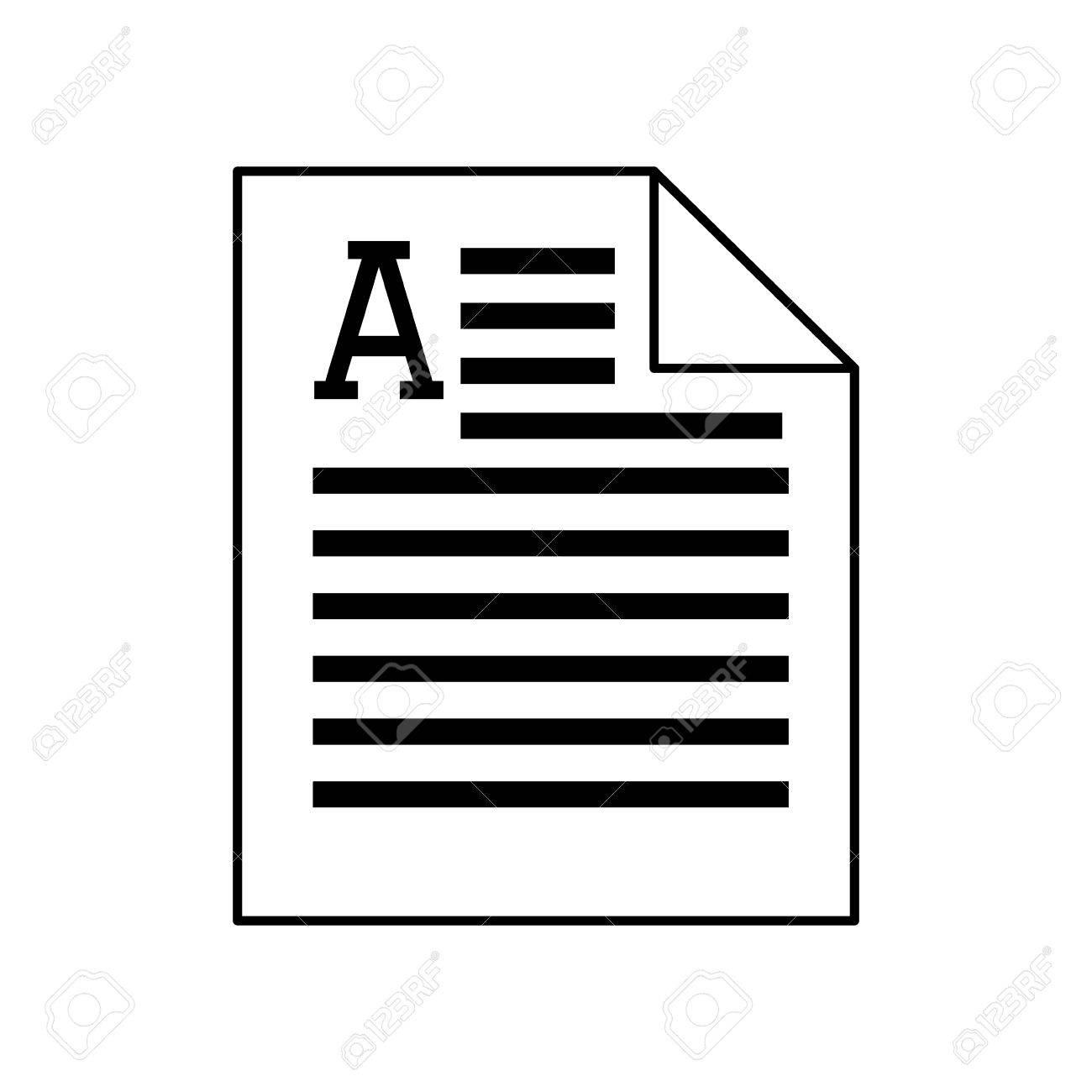 ページ ドキュメント ファイル印刷物の記事 Word シルエット ベクトル グラフィック分離とフラットの図 のイラスト素材 ベクタ Image