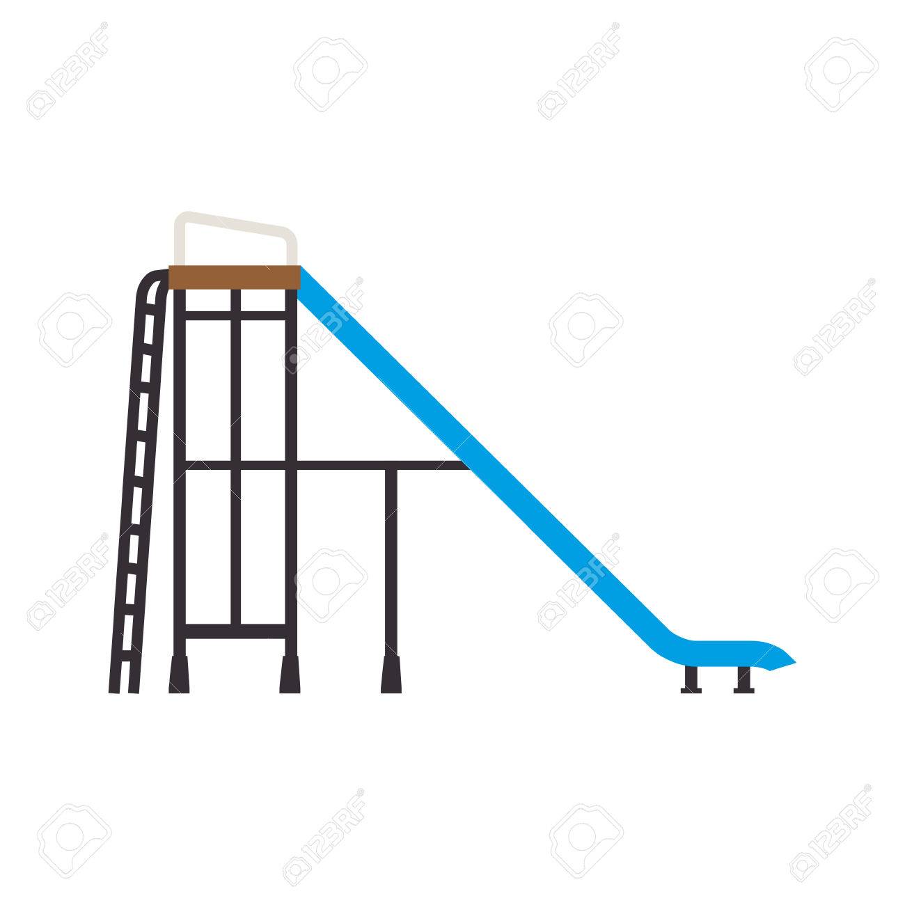 スライダー遊び場レクリエーション ゲーム子ども子供側の分離ベクトル図のイラスト素材 ベクタ Image