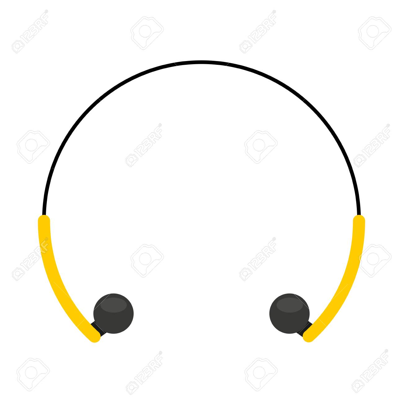イヤホン ワイヤー音楽アイコン ベクトル イラスト デザインのイラスト素材 ベクタ Image