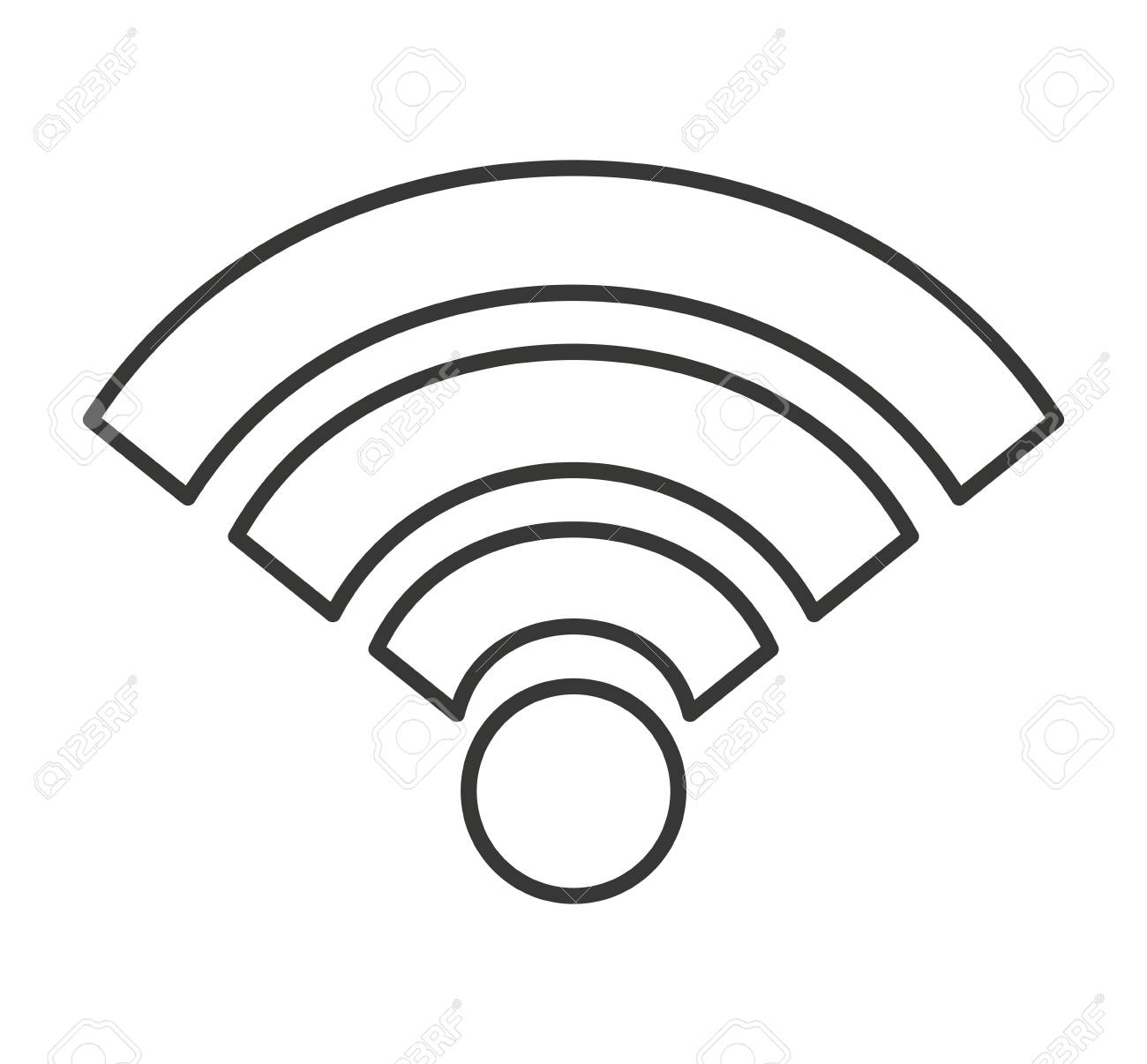 wifi waves signal icon vector isolated graphic royalty free cliparts