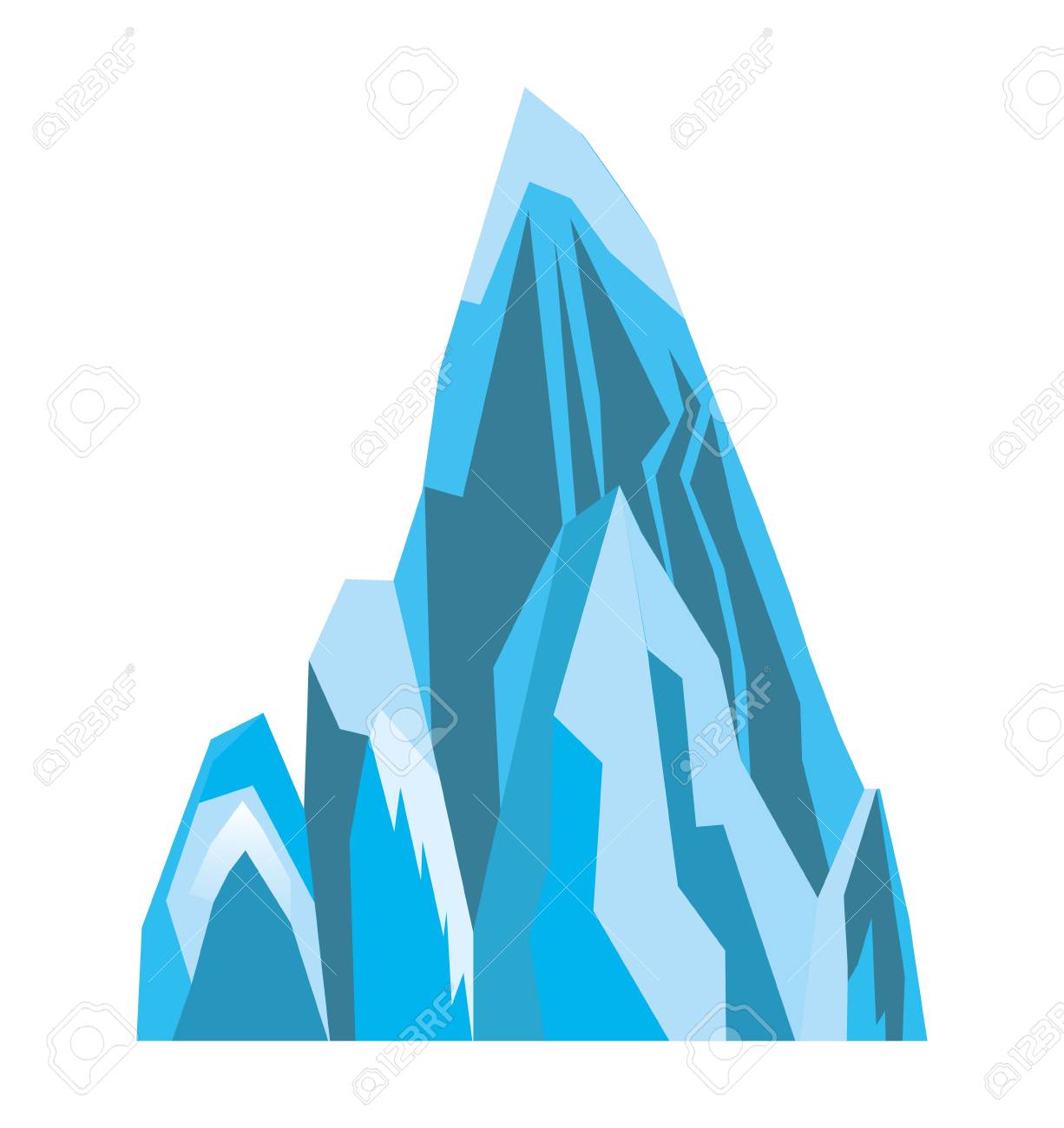 氷の山のアイコン ベクトル イラスト デザインを分離しました のイラスト素材 ベクタ Image