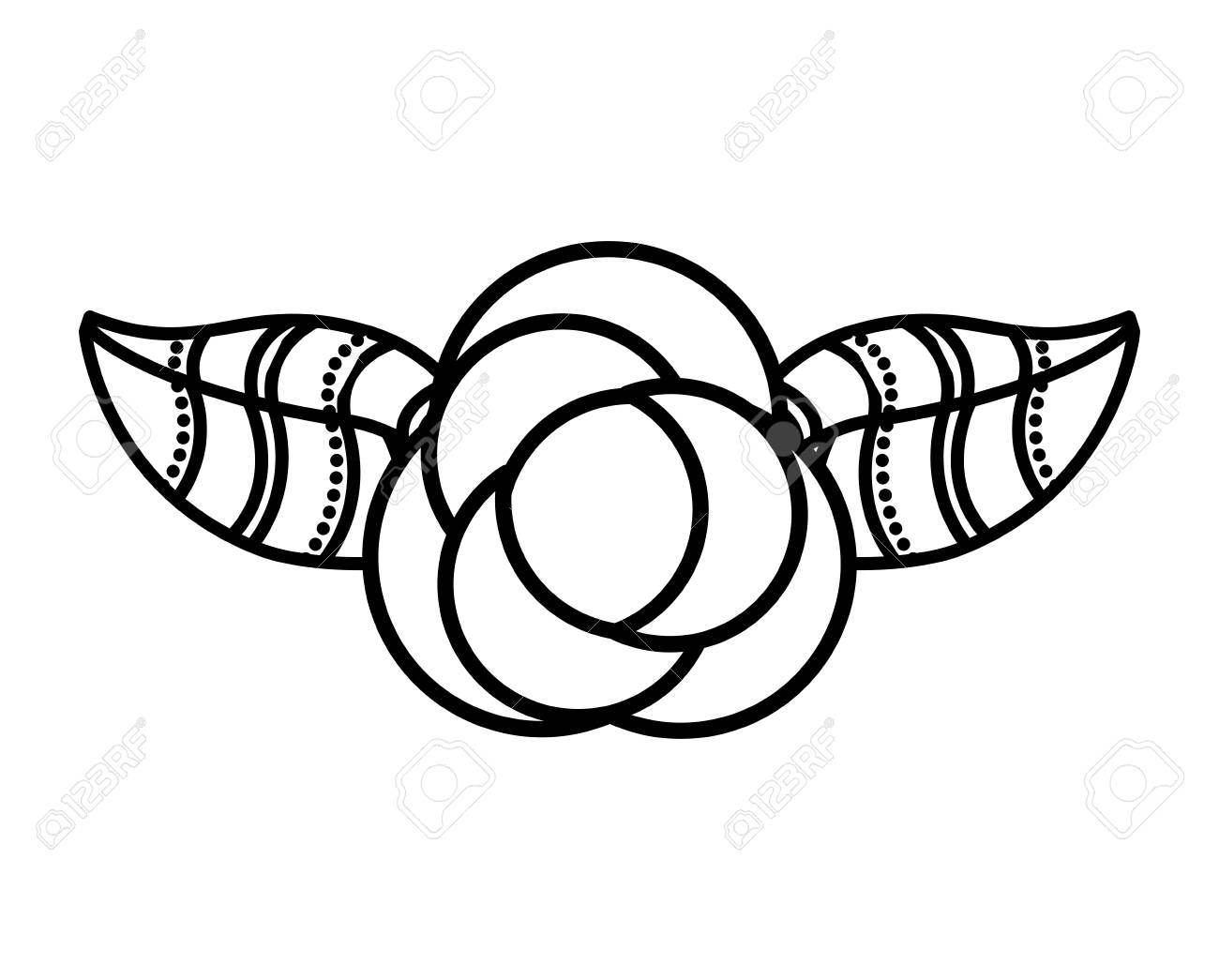 Style De Tatouage De Dessin Fleur Icône Isolé Illustration Vectorielle Conception