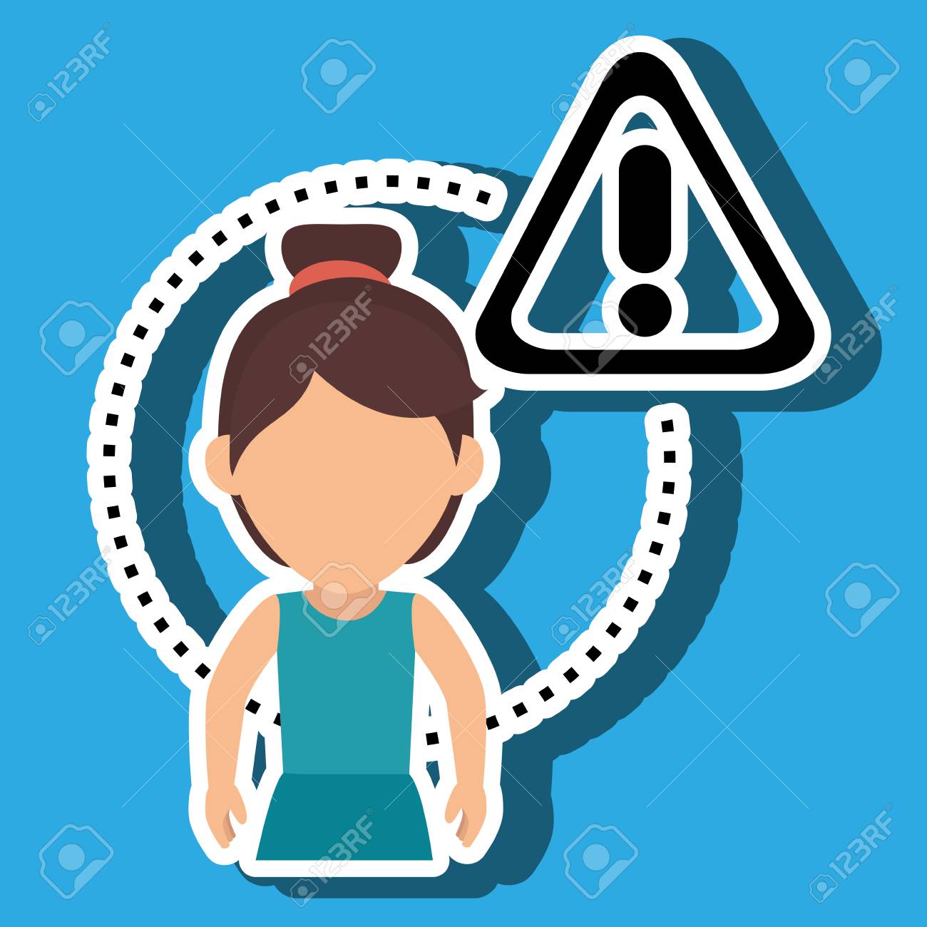 警告保護ベクトル イラスト Eps 10 文字のイラスト素材 ベクタ Image