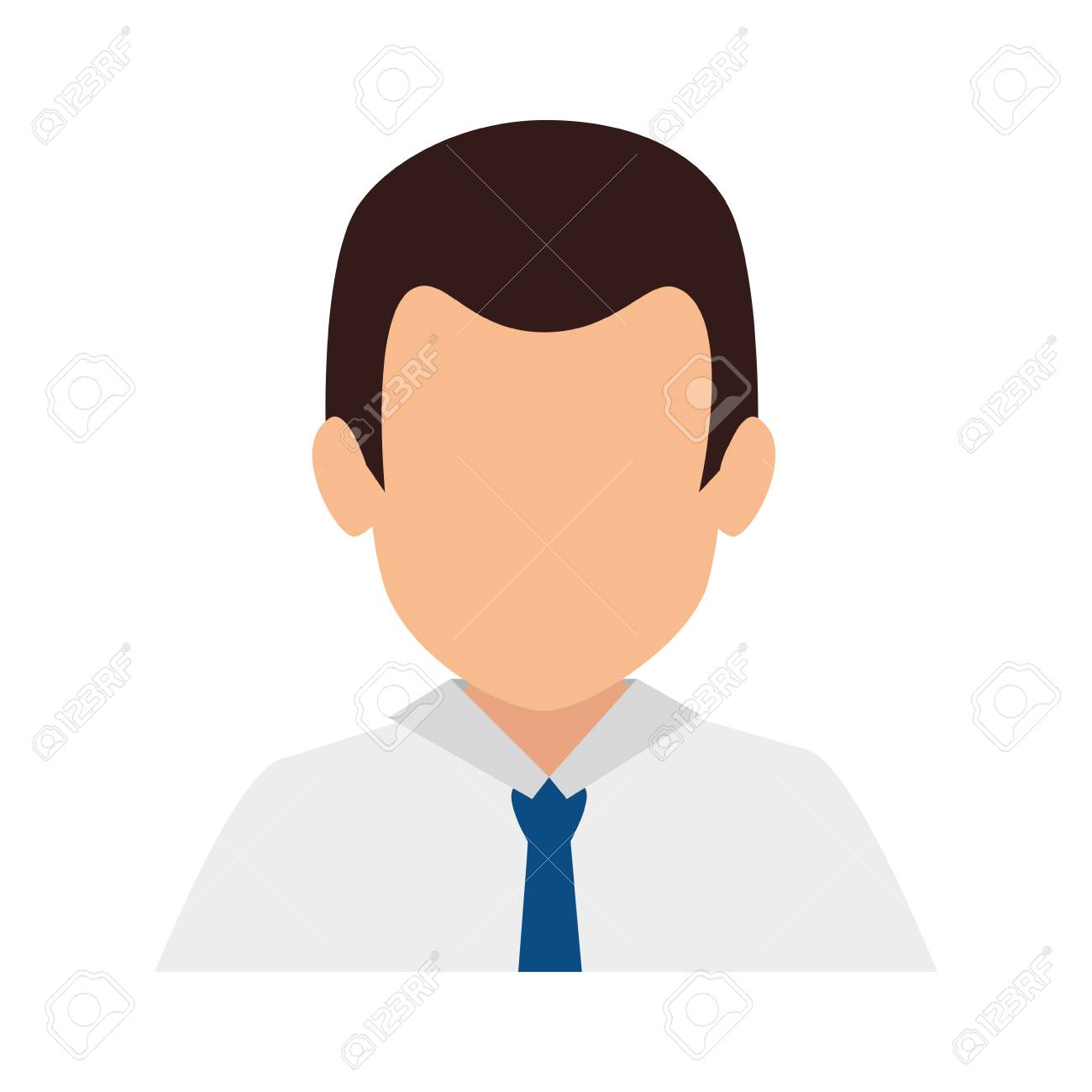 ビジネスマンが身に着けているスーツし 正面図のベクトル図をネクタイ