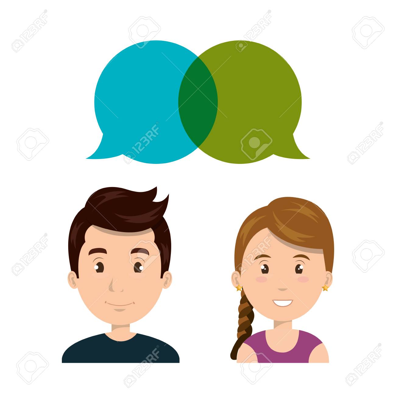 スピーチ コミュニケーションを話している人々 のベクター イラスト デザインのイラスト素材 ベクタ Image