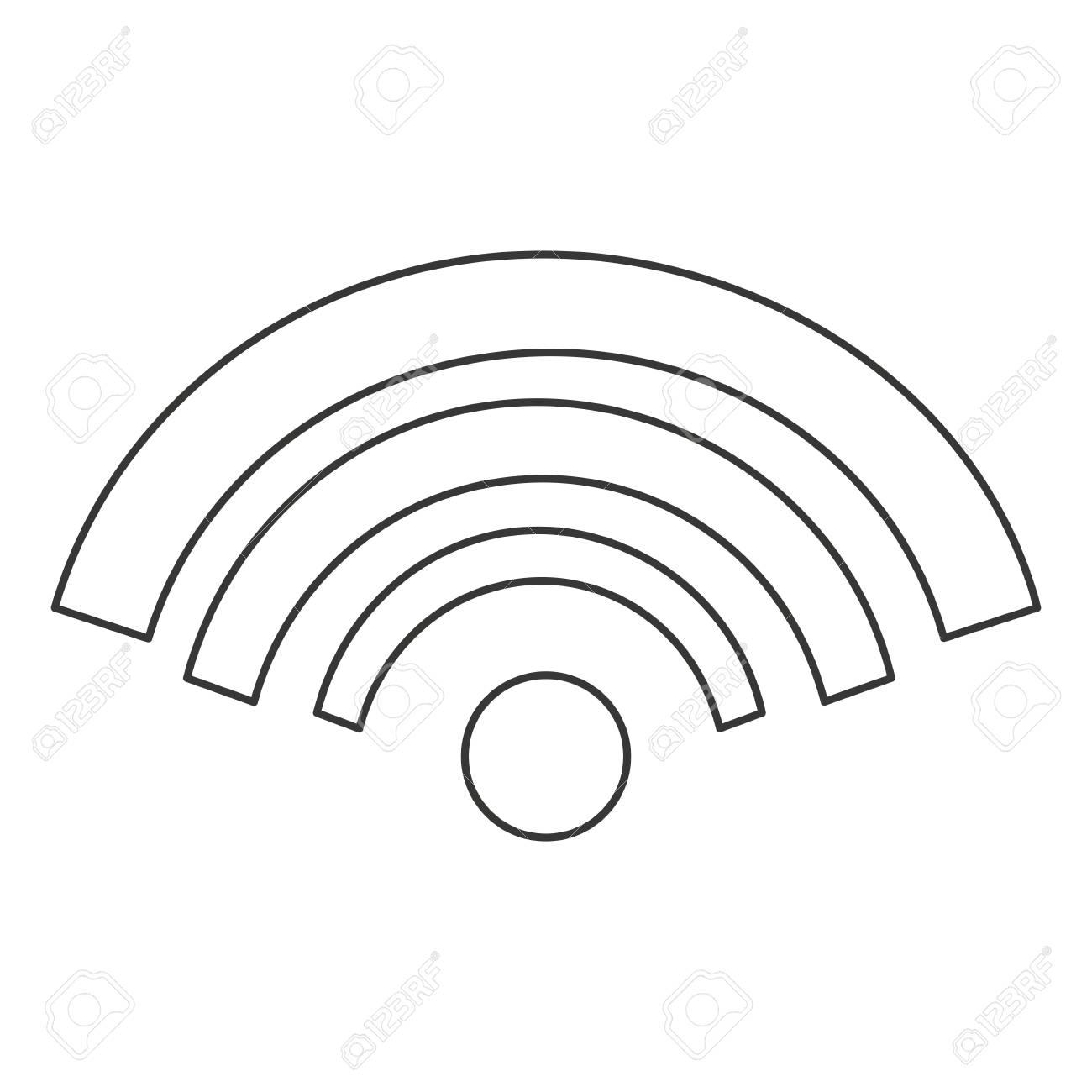 wifi waves isolated icon vector illustration design royalty free