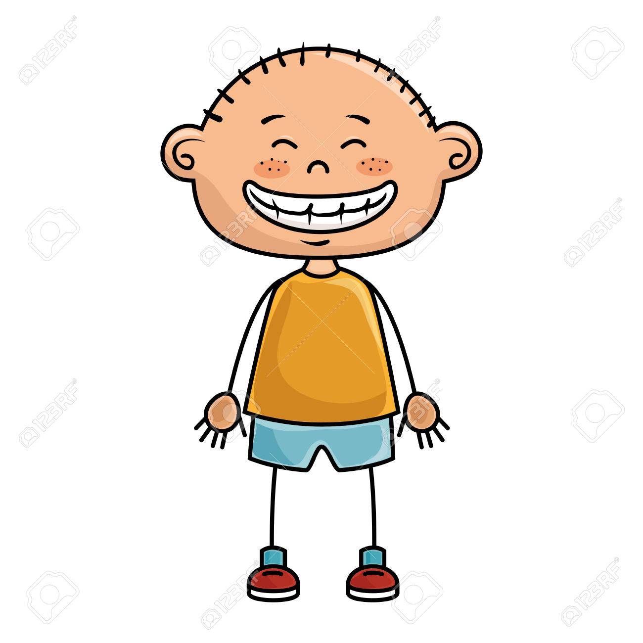Junge Lächelnd Cartoon Glückliches Gesicht Kind Kid Vektor-Illustration  Lizenzfrei Nutzbare Vektorgrafiken, Clip Arts, Illustrationen. Image  62257605.