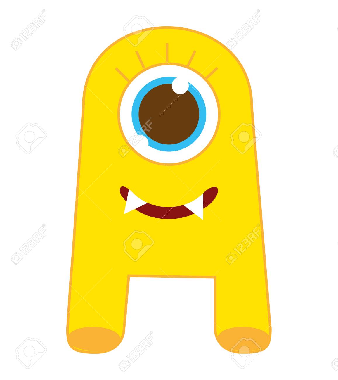 モンスター文字面白い漫画ベクトル イラスト デザイン のイラスト素材 ベクタ Image