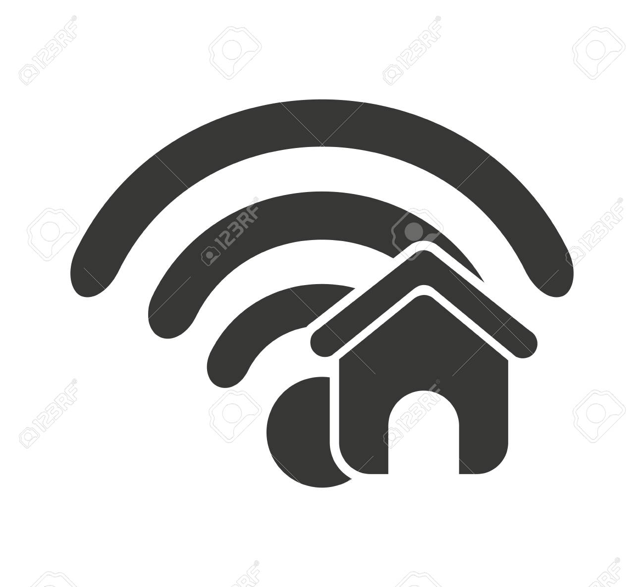 wifi waves signal with icon vector illustratio royalty free cliparts