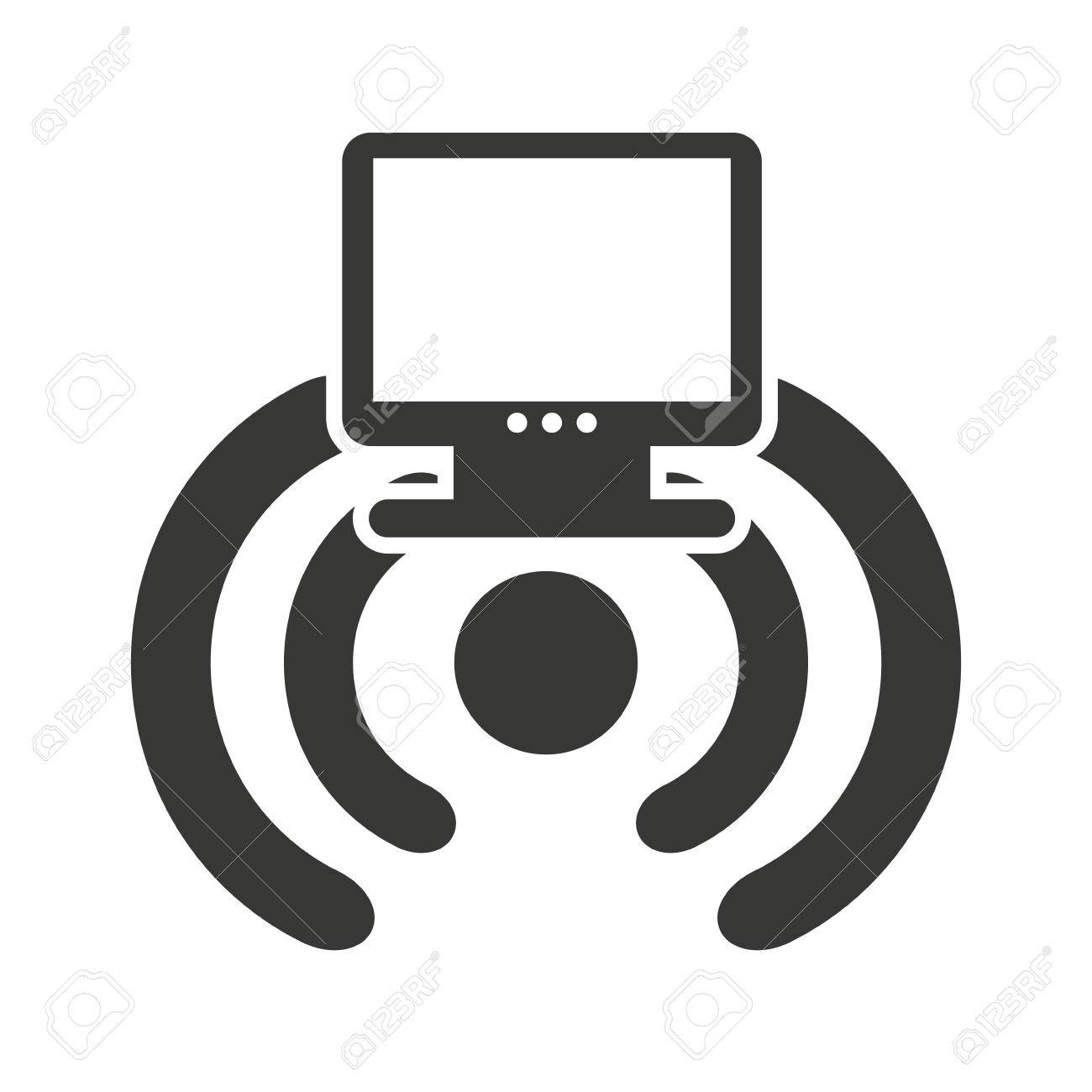 wifi waves signal with icon vector illustratio royalty free cliparts