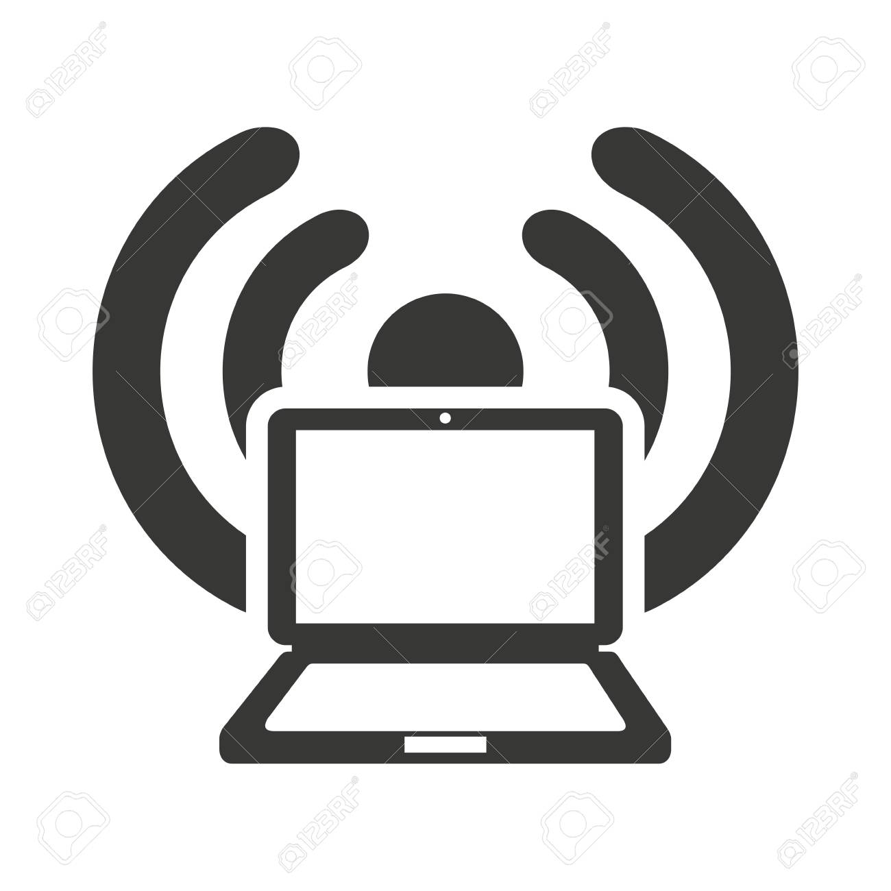 wifi waves signal with icon vector illustratio royalty free cliparts
