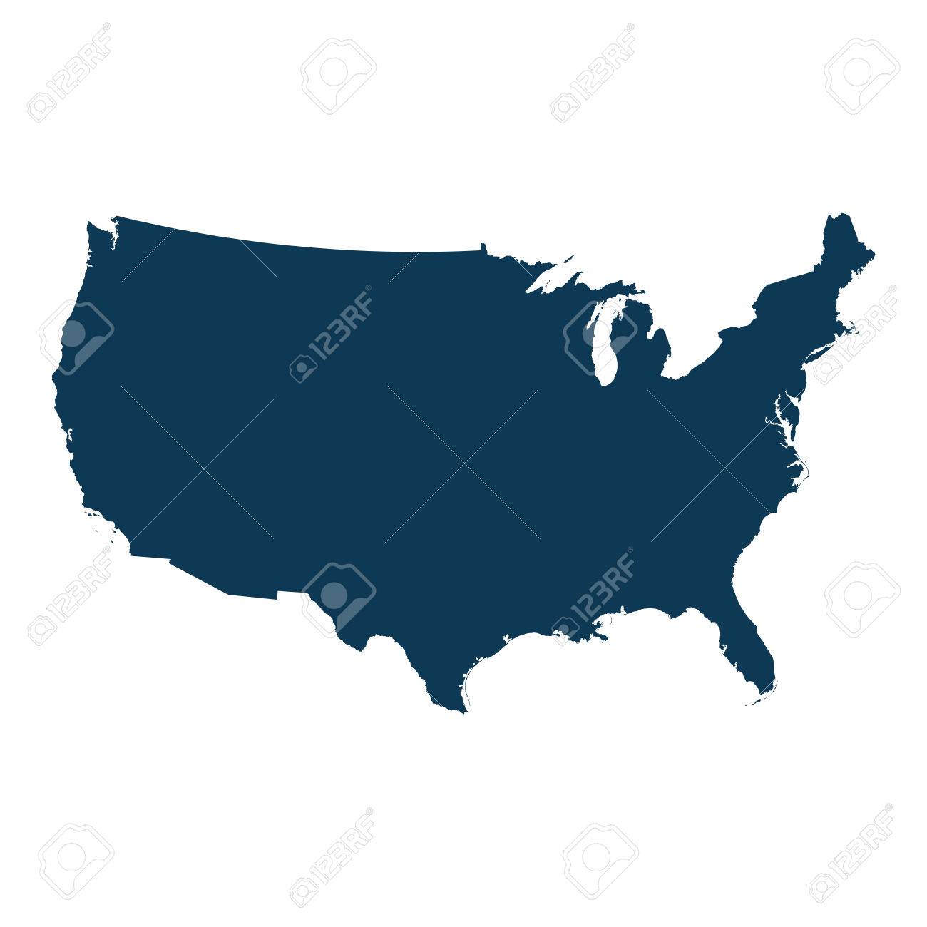 united states of america country map usa territory vector illustration stock vector 62576241