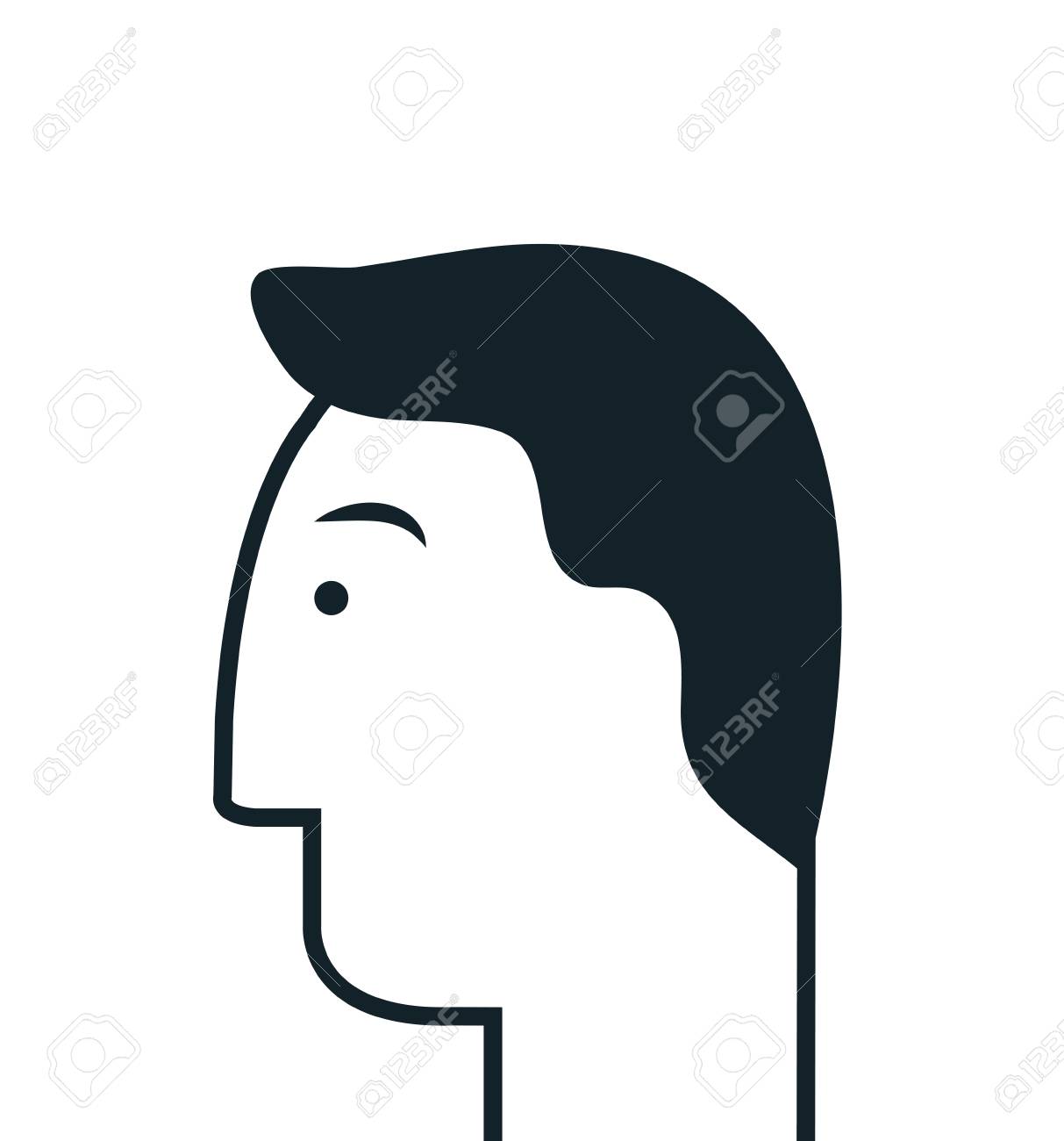 シルエット アイデア考える創造デザイン ベクトル図のイラスト素材 ベクタ Image