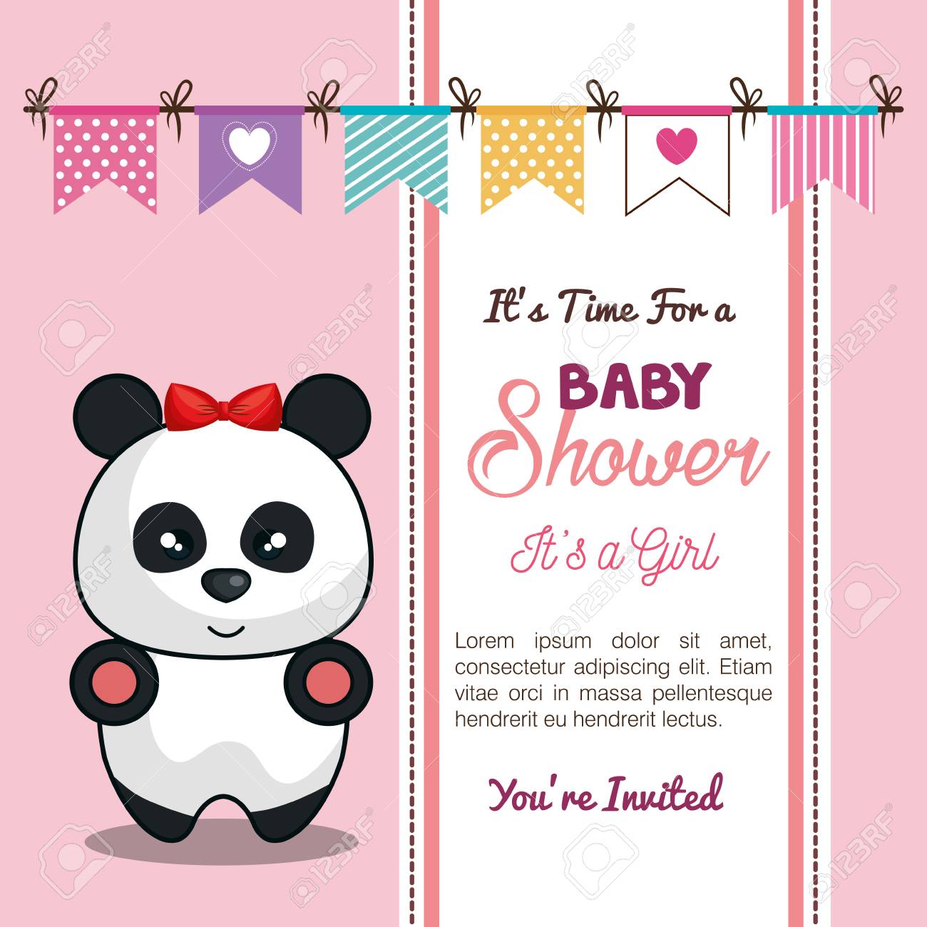 Carte D Invitation De Douche De Bebe Panda Fille Desing Illustration Vectorielle Eps 10 Clip Art Libres De Droits Vecteurs Et Illustration Image Carte D Invitation De Douche De Bebe Panda Fille Desing Illustration Vectorielle Eps 10 Clip Art Libres De Droits Vecteurs Et Illustration Image