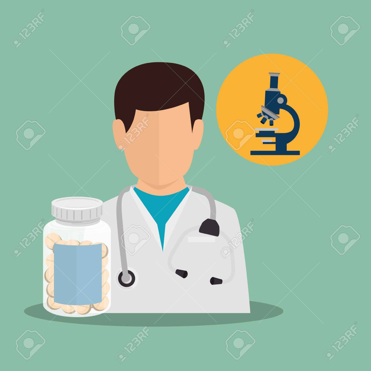 avatar man medical assistance with medicine icon set colorful free medical assistance