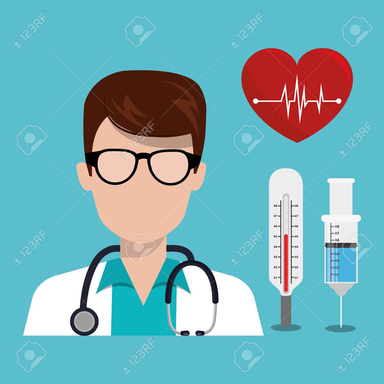 avatar man medical assistance with medicine icon set colorful free medical assistance
