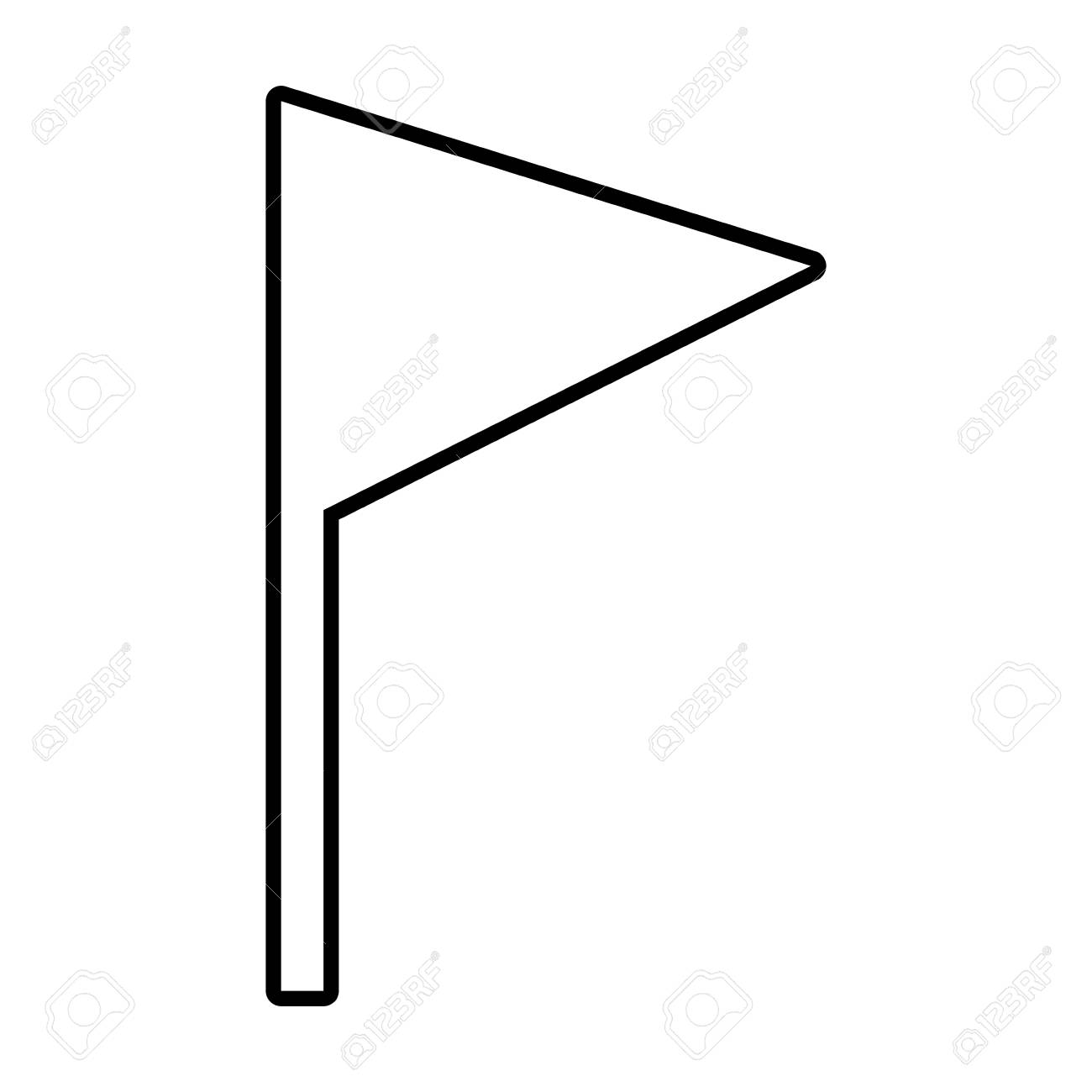 フラグ アイコン ベクトル イラスト デザインで穴ゴルフ スポーツのイラスト素材 ベクタ Image