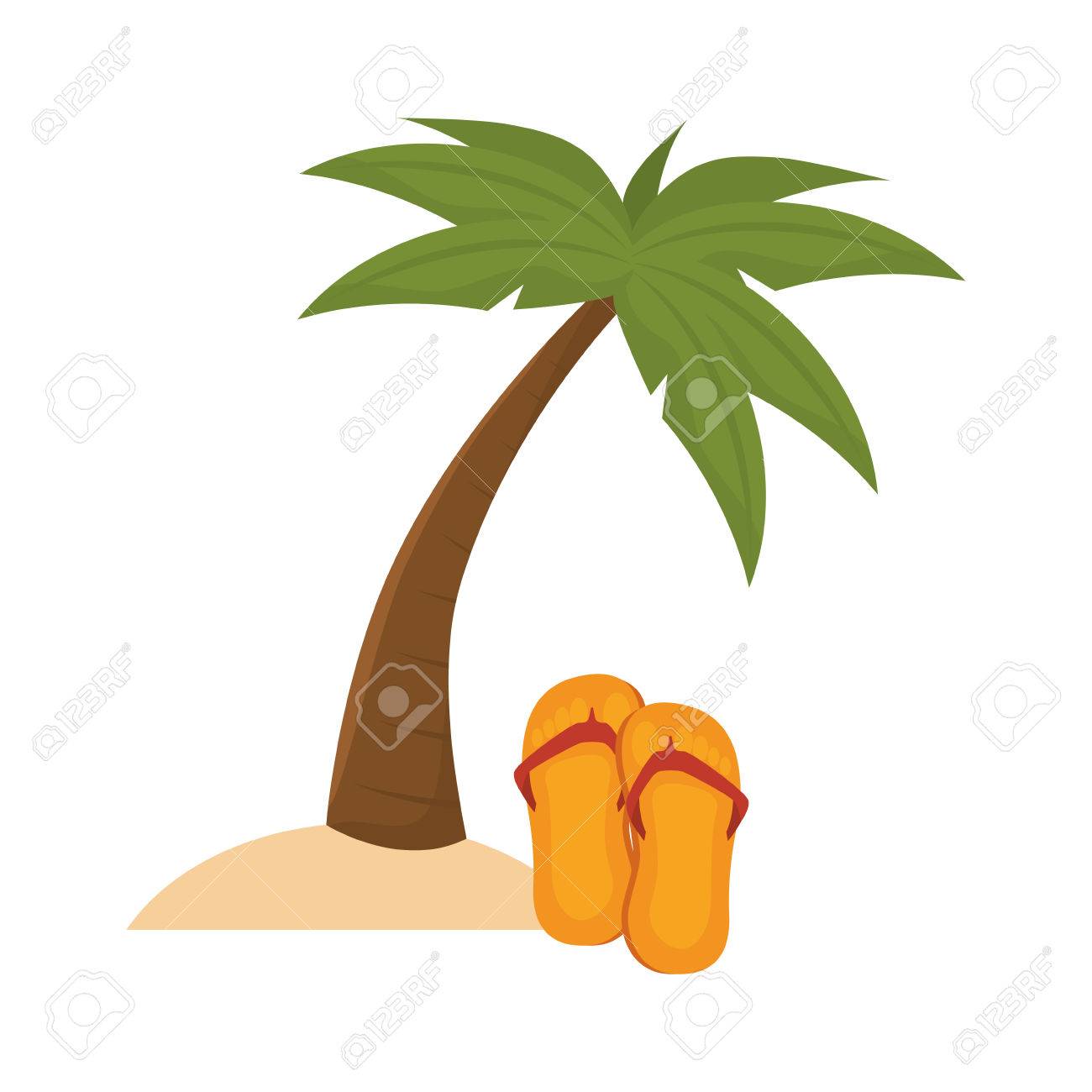 palm tree flip flops