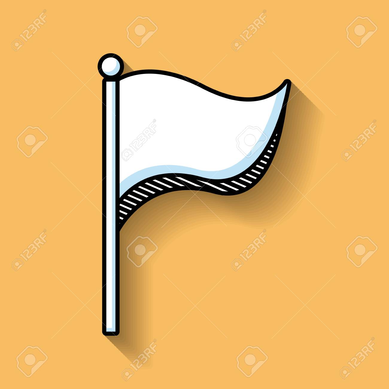 旗マーク分離ライン アイコン ベクトル イラスト デザインのイラスト素材 ベクタ Image