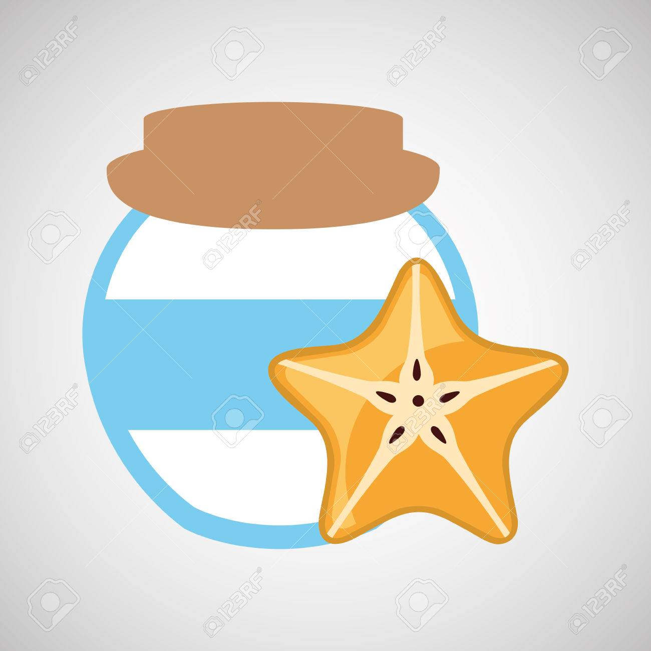 ジャム オレンジ グラフィック ベクトル イラスト Eps 10 かわいいブルーを瓶します のイラスト素材 ベクタ Image