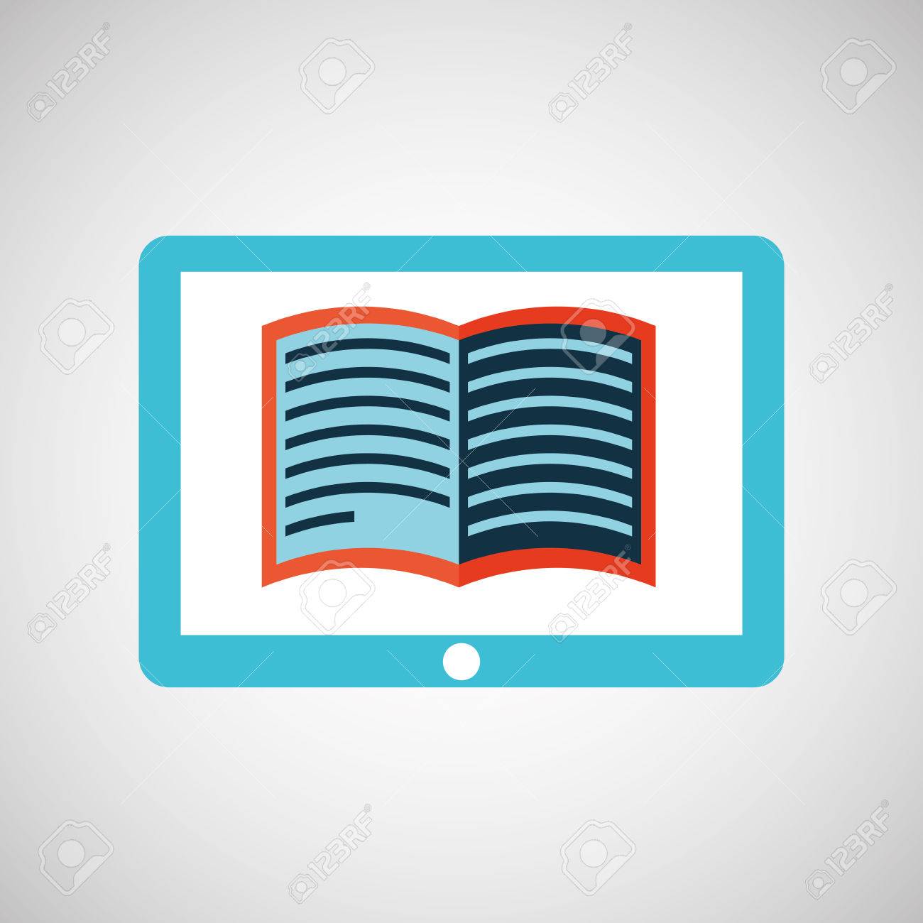 タブレット漫画電子書籍デザイン ベクトル イラスト Eps 10 ブルーします のイラスト素材 ベクタ Image