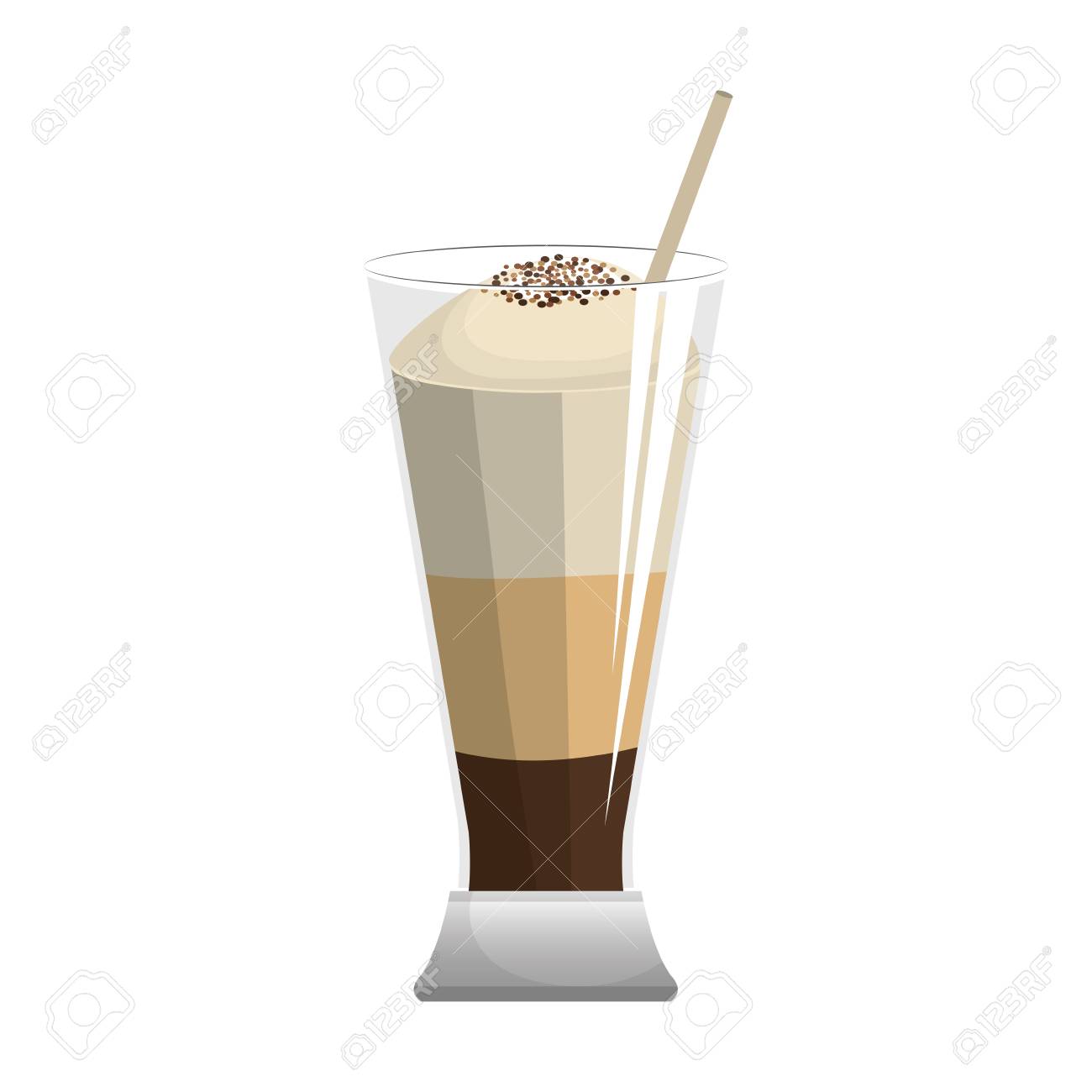Delicious Ice Coffee Isolated Vector Illustration Design Stock Delicious Ice Coffee Isolated Vector Illustration Design Stock