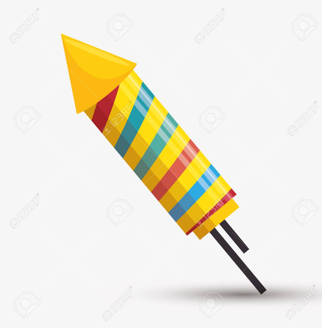 ロケット花火虹色ベクトル イラスト Eps 10のイラスト素材 ベクタ Image