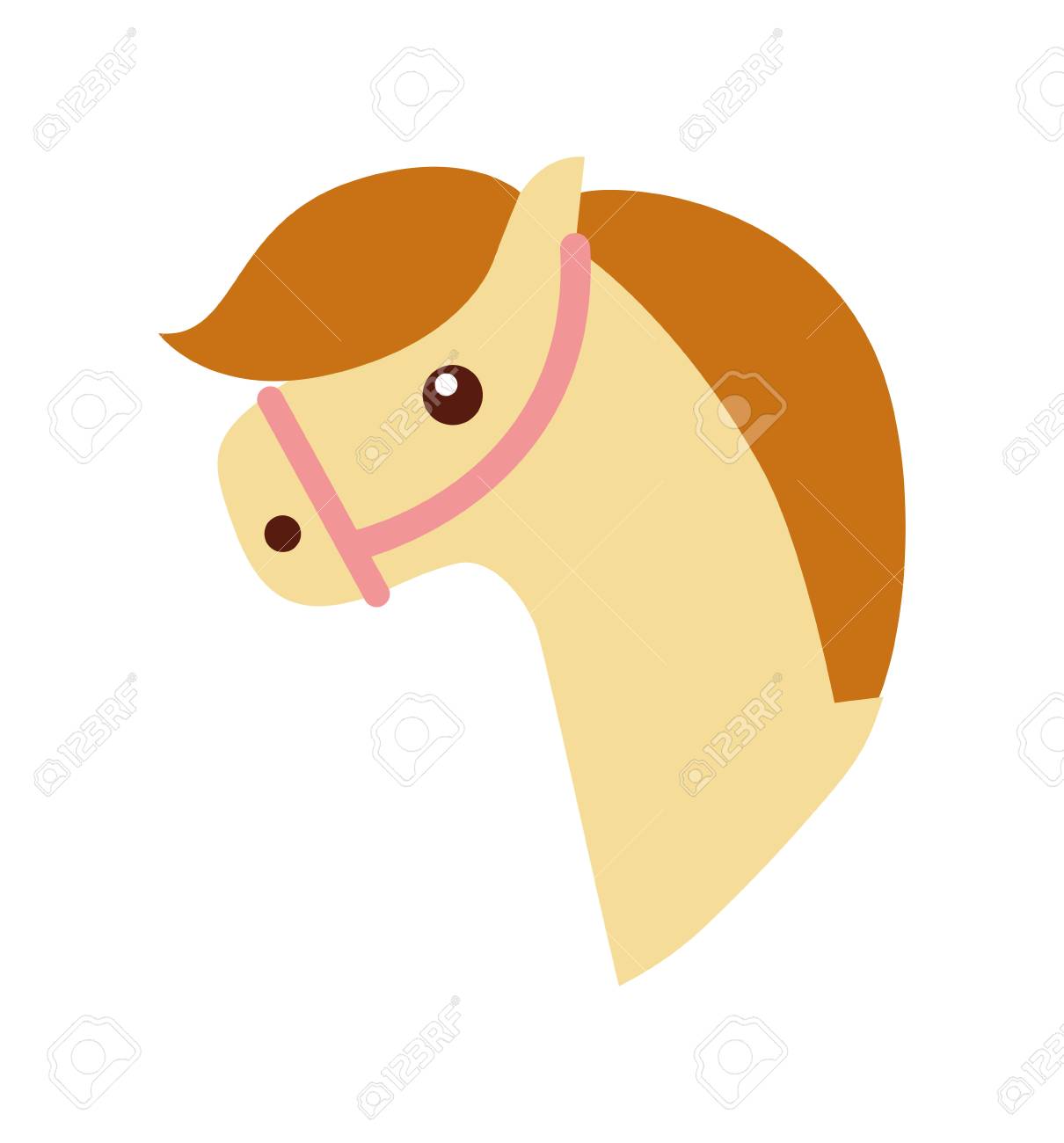 かわいい馬グッズ アイコン ベクトル イラスト デザイン のイラスト素材 ベクタ Image