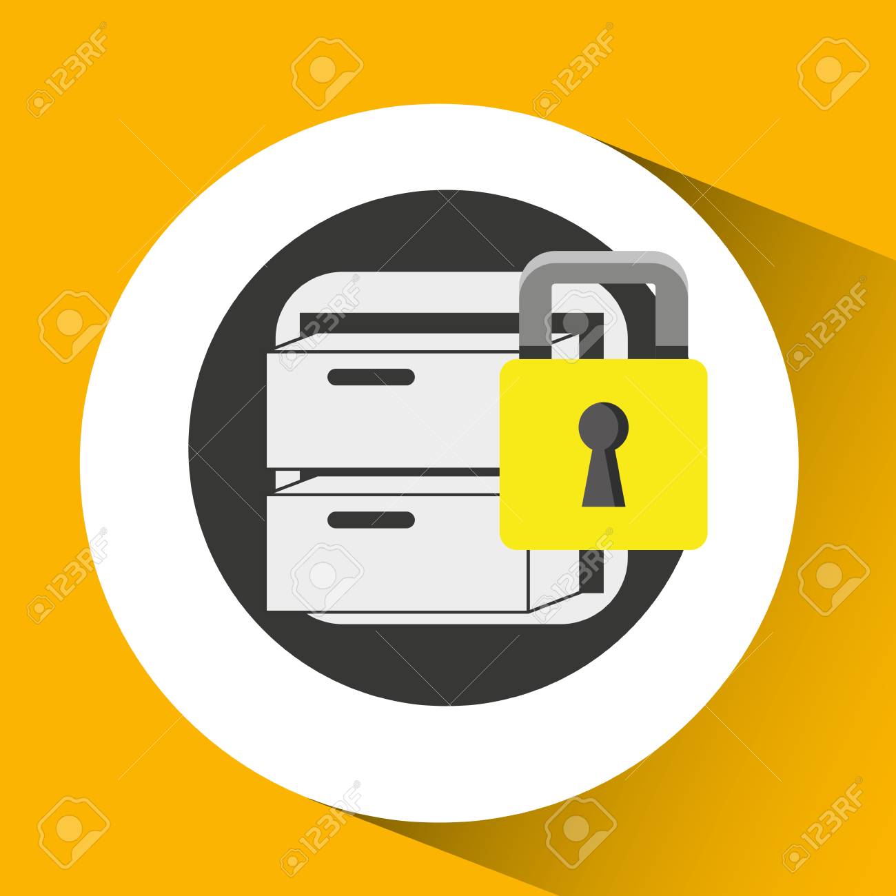 シルエット男性ファイル ビジネス インターネット安全ベクトル イラスト Eps 10のイラスト素材 ベクタ Image