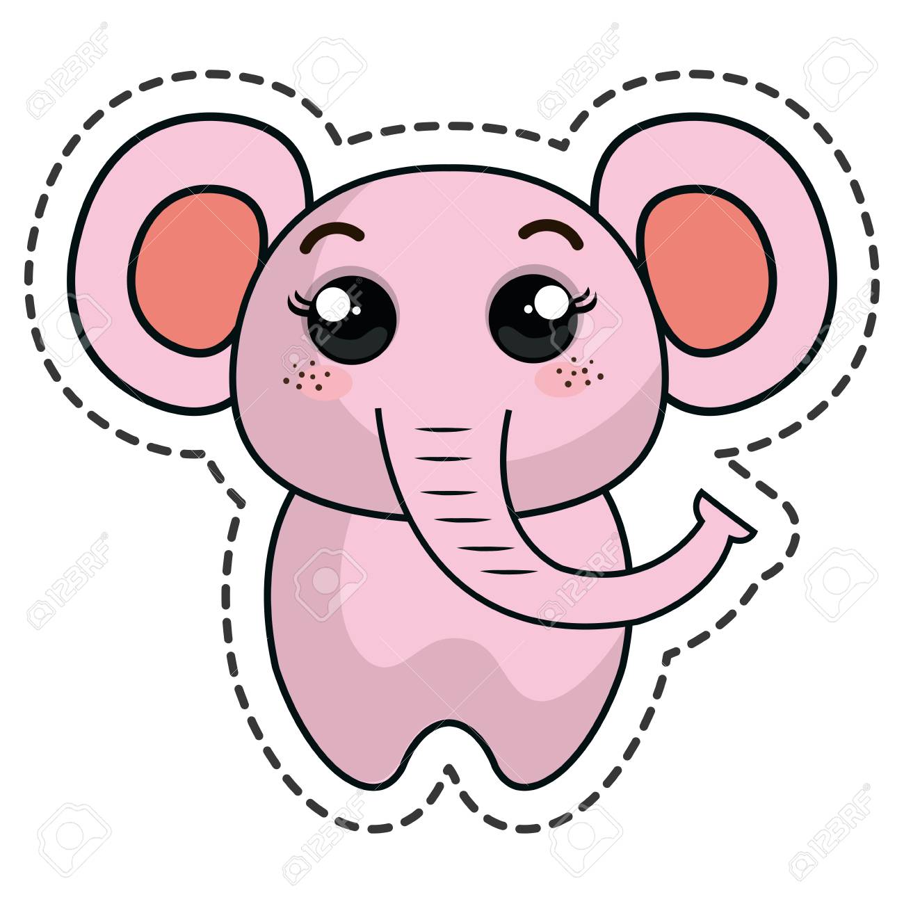 67 Elephant 2d Drawing Stock Vectors and Vector Art | Shutterstock, image size:1300x1300