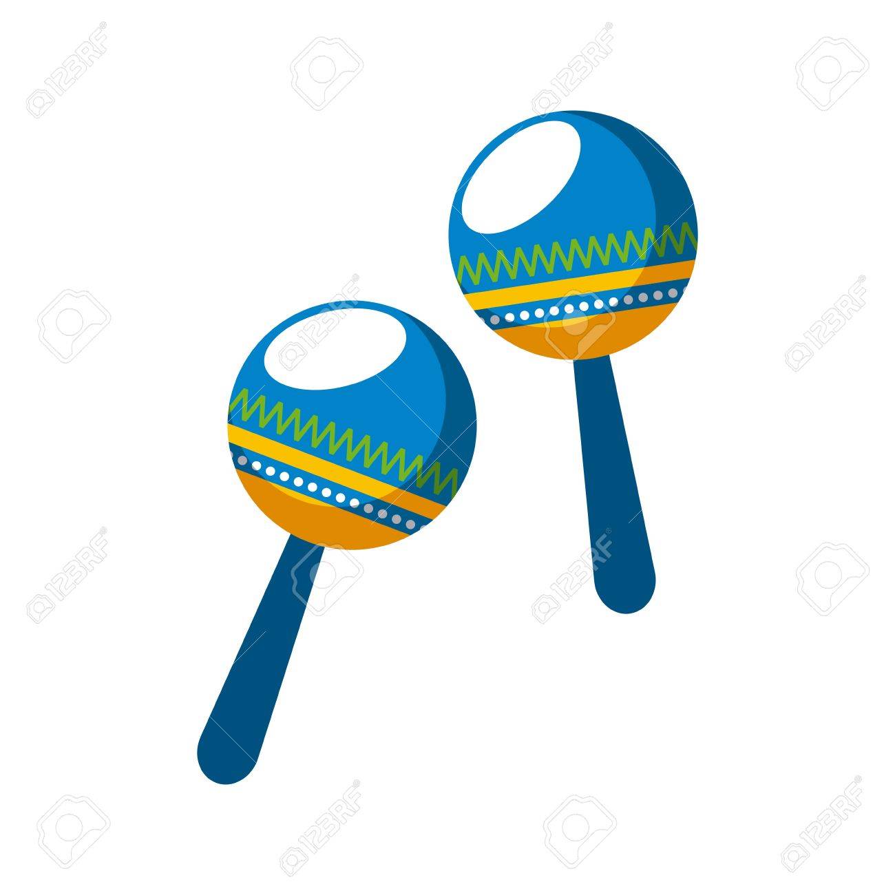 maracas musical instrument brazilian culture concept colorful